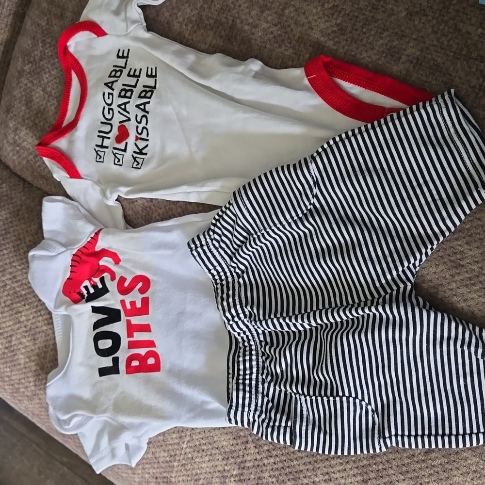 Bundle of Newborn Valentine Onesies